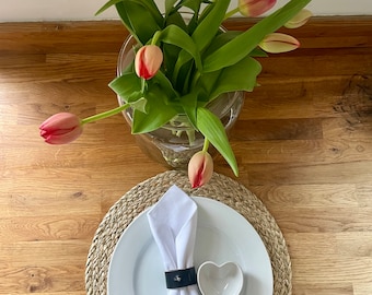 Leder Serviettenringe Halter Natur/Braun/Schwarz/Rot/Oliv/Blau/Grün Tischdekoration Esstisch Hochzeitstisch Restaurant