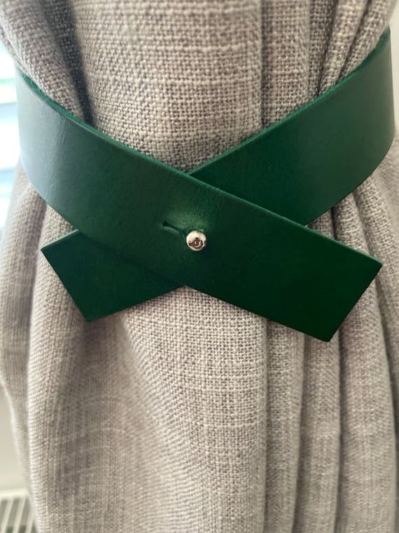 emerald green tie backs