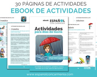 Ebook of Spanish activities related to the weather for intermediate and high level Spanish students