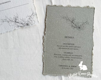 Torn Edge Card Etsy