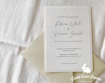 Personalised Card | Invitation #M60014 with Embossed Border