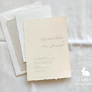 Personalised Card | Invitation #M60018 (hand torn edge)