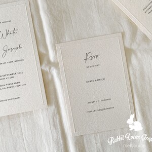 Personalised Card | RSVP #M70014 with Embossed Border