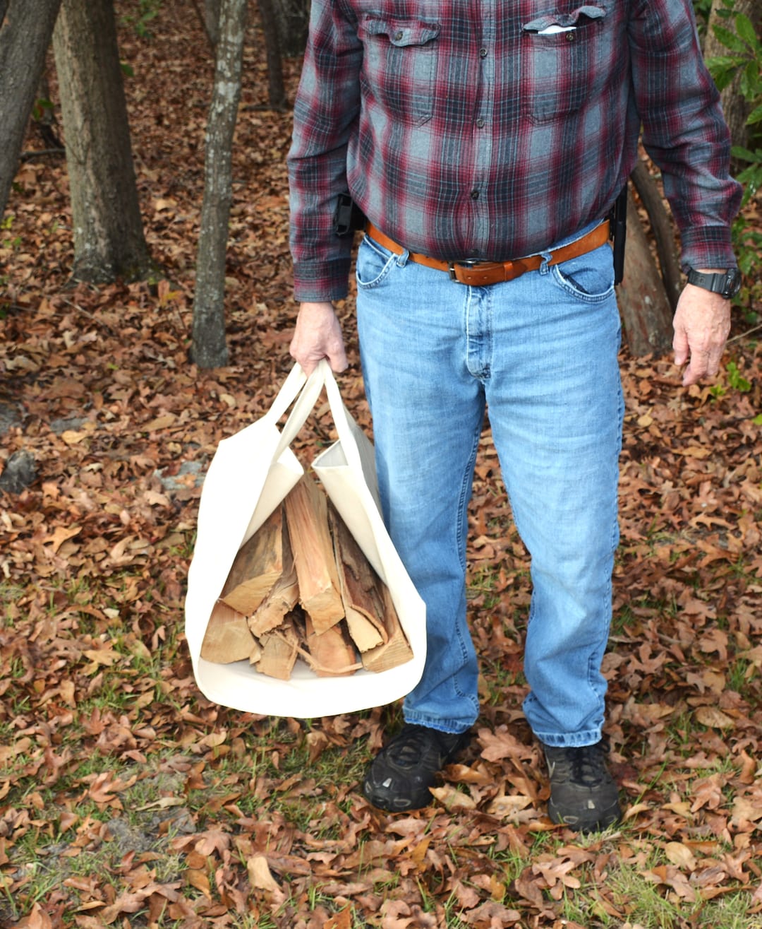 Canvas Firewood Carrier, Wood Carrier, Log Sling, Canvas Log Carrier