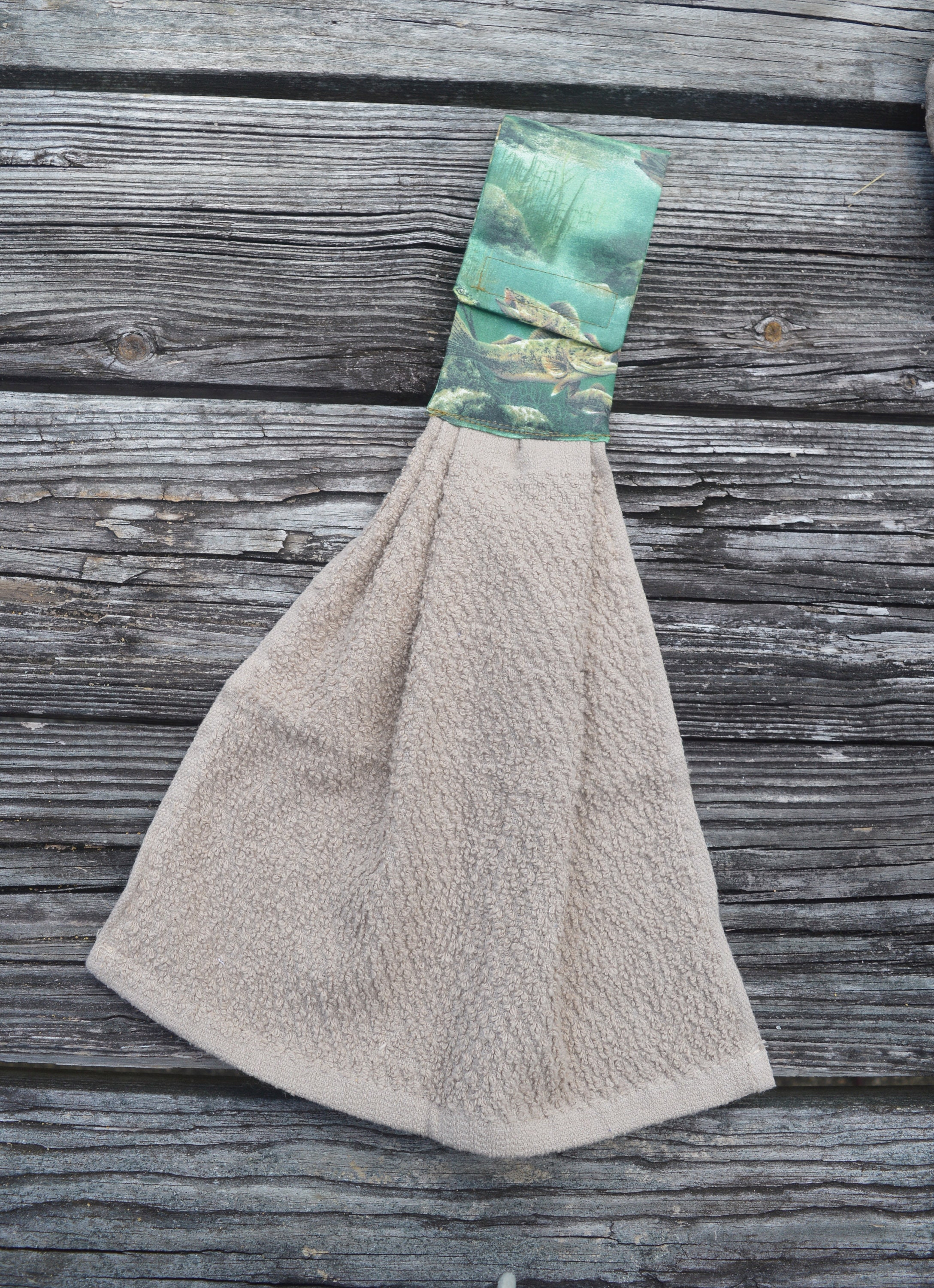 Fisherman Towel, Fishing Hand Towel. Fisherman Birthday Gift