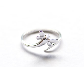 Dragonfly Ring, Adjustable Ring, Adjustable Silver Ring, Teenage Gift