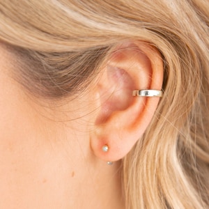 Silver Ear Cuff, Non-pierced Earring, Crawler, Ear Ring, Simple Ear Cuff