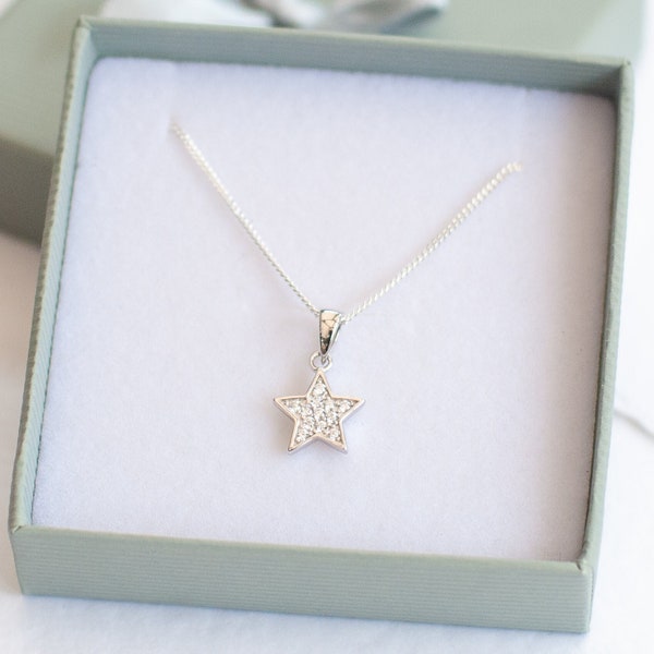 Star Necklace, Crystal Star, Constellation Pendant, Graduation, Teen Christmas Gift