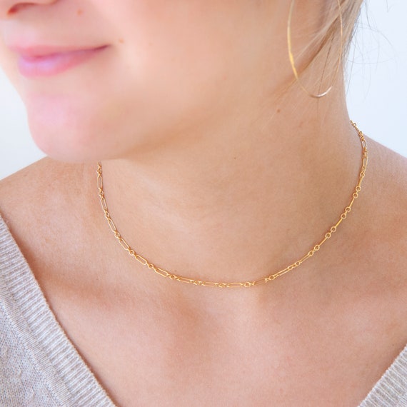 Short dainty gold deals necklace