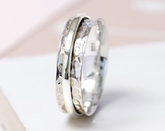 Silver Spinner ring, Infinity Ring, All that Glitters, Silver Spinner Ring, Fiddle Ring, Statement Ring