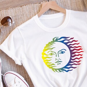 DIGITAL Rainbow Burning Sun SVG/PNG, Digital File, Rainbow, Sun, Women, Instant Download!