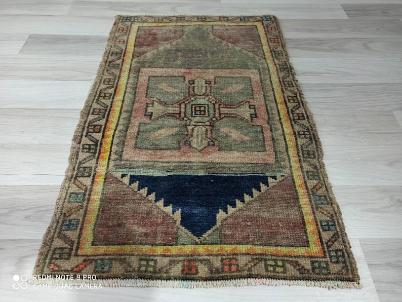 2.4x1.7 ft Turkish oushak vintage rug clean rug
