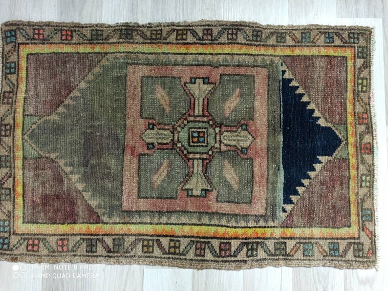 2.4x1.7 ft Turkish oushak vintage rug clean rug