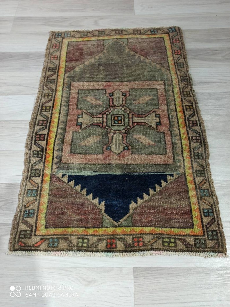 2.4x1.7 ft Turkish oushak vintage rug clean rug
