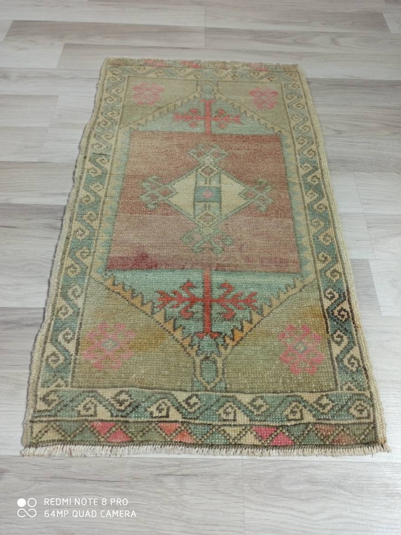 2.7x1.6 ft Turkish oushak vintage rug clean rug