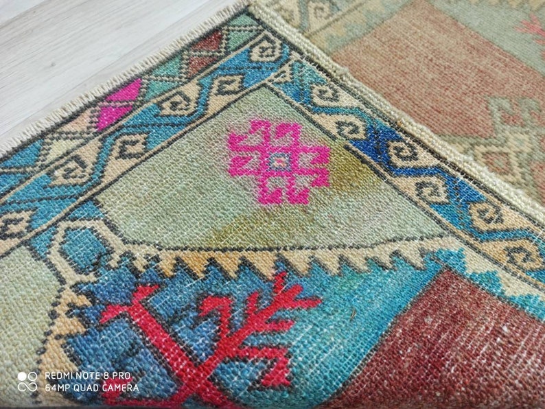 2.7x1.6 ft Turkish oushak vintage rug clean rug