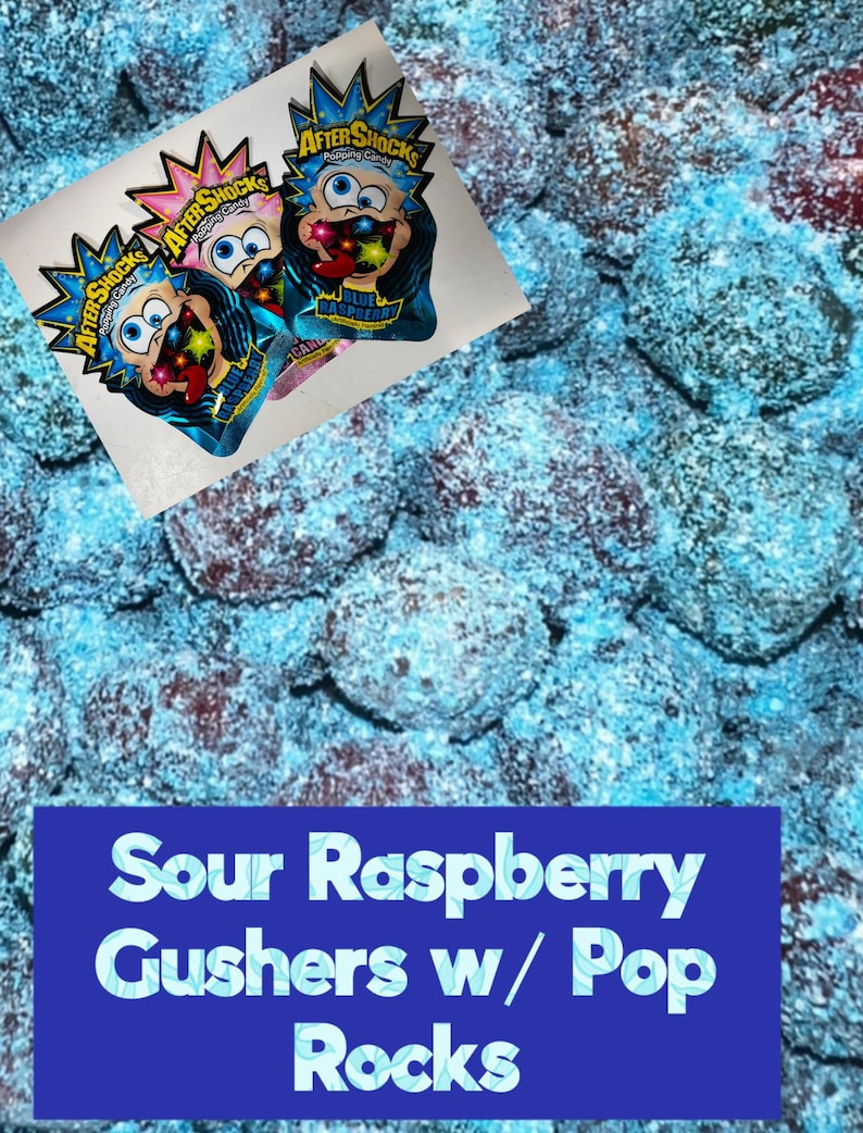 Sour Blue Raspberry Gushers With or Without Pop Rocks - Etsy