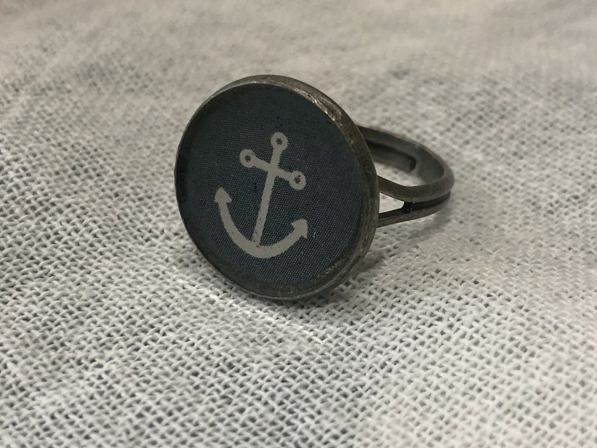 Anchor Adjustable Ring - Etsy