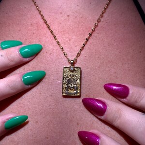 Gold Tarot Card Necklace style 20