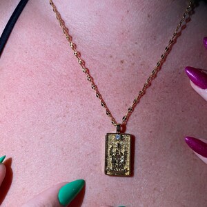 Gold Tarot Card Necklace style 3