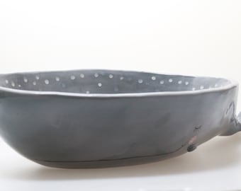 Handmade Ceramic Whale Sink – Polka Dot Washbasin, Hand‑crafted Table‑Top Basin