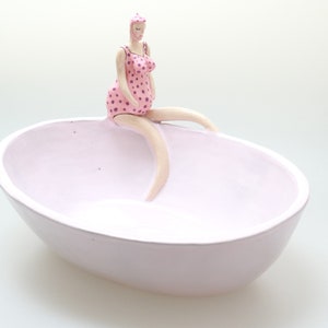 Handmade Ceramic Angel Sink – Table‑Top Vessel Basin, Heavenly Bathroom Art