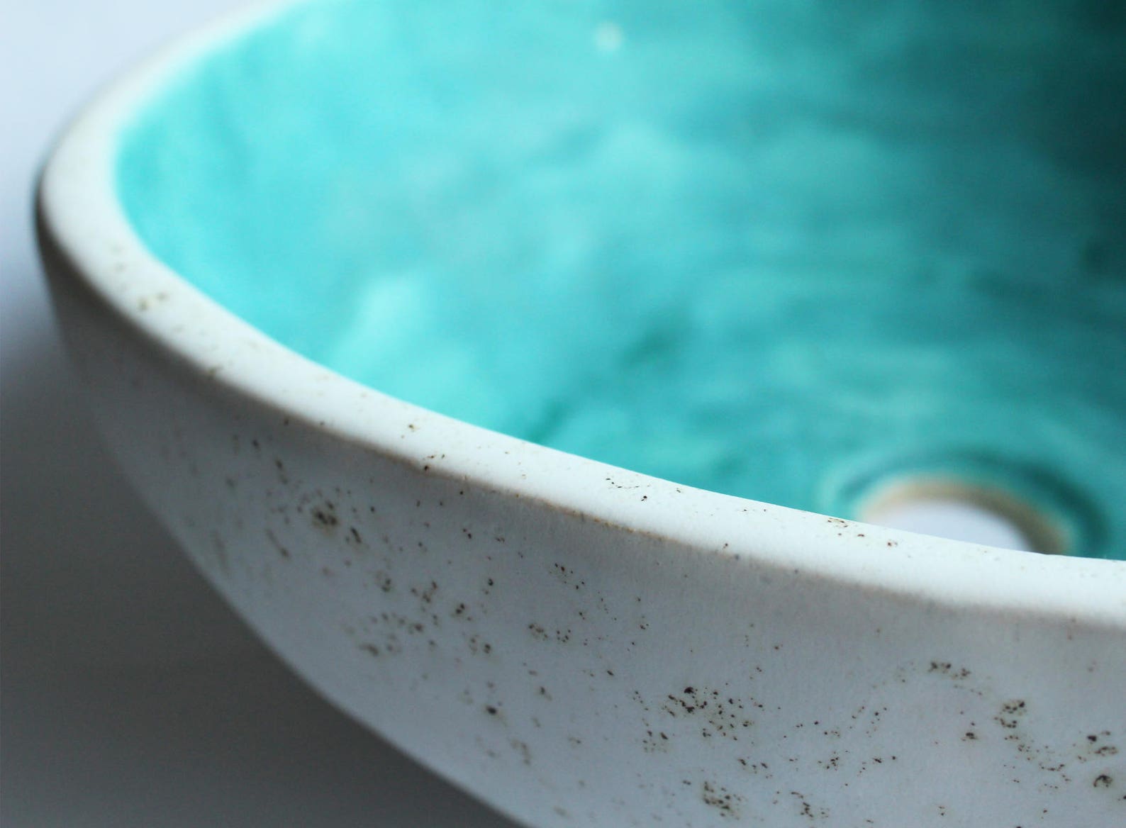 Turquoise & White Matt Table Top Sink Washbasin Bathroom Etsy