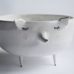 Franklin the Fox sweet ceramic fox bowl, planter MADE TO ORDER image 1