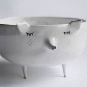 Franklin the Fox - sweet ceramic fox bowl, planter MADE TO ORDER