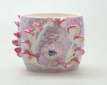 Amanita Muscaria, psychedelic mug, ceramic mug, toothbrush holder