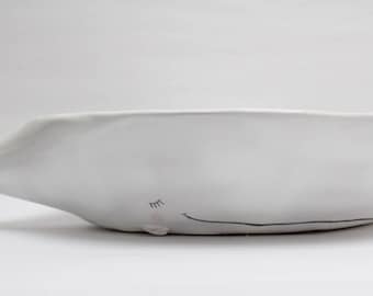 Handmade Ceramic Whale Sink – Polka Dot Table‑Top Basin