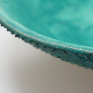 READY TO SHIP Turquoise satin prickly table top sink, washbasin, bathroom sink, handmade ceramic sink image 7