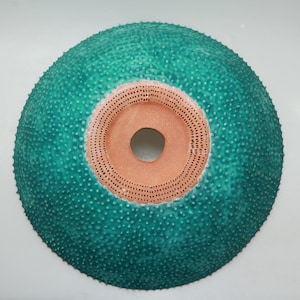 READY TO SHIP Turquoise satin prickly table top sink, washbasin, bathroom sink, handmade ceramic sink image 8