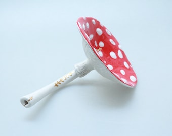 Amanita Muscaria, Red Toadstool, ceramic soap dish