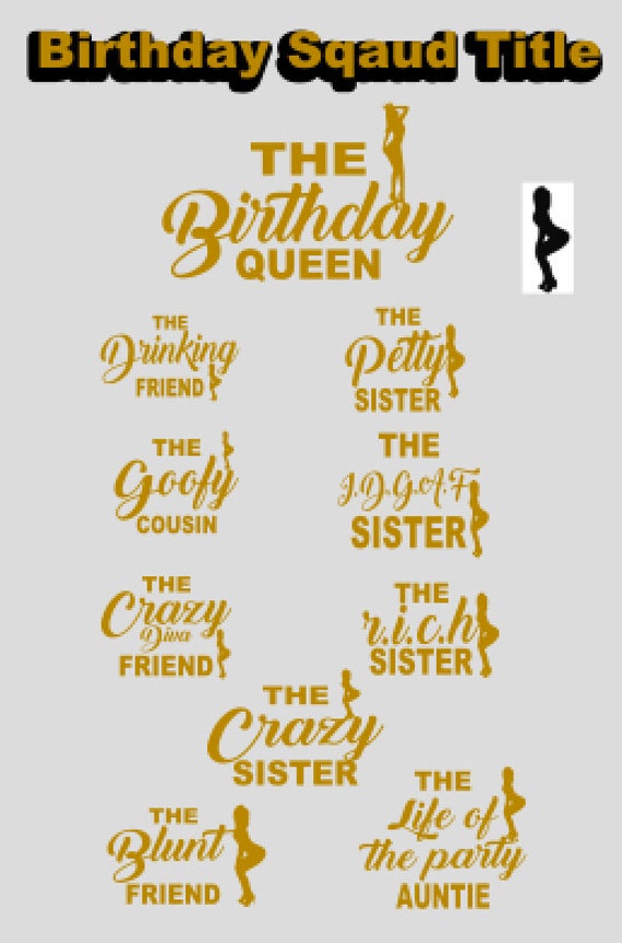 Download Birthday Squad Ttile Birthday Girl Svg Digital File Etsy