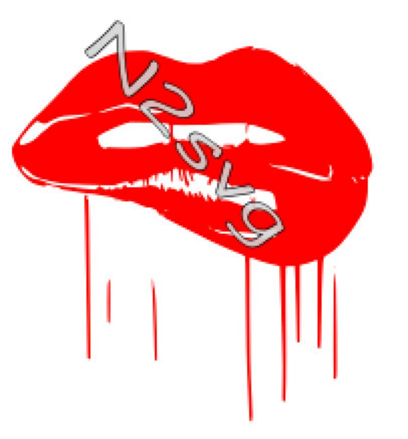 Dripping lips svg make up svg | Etsy