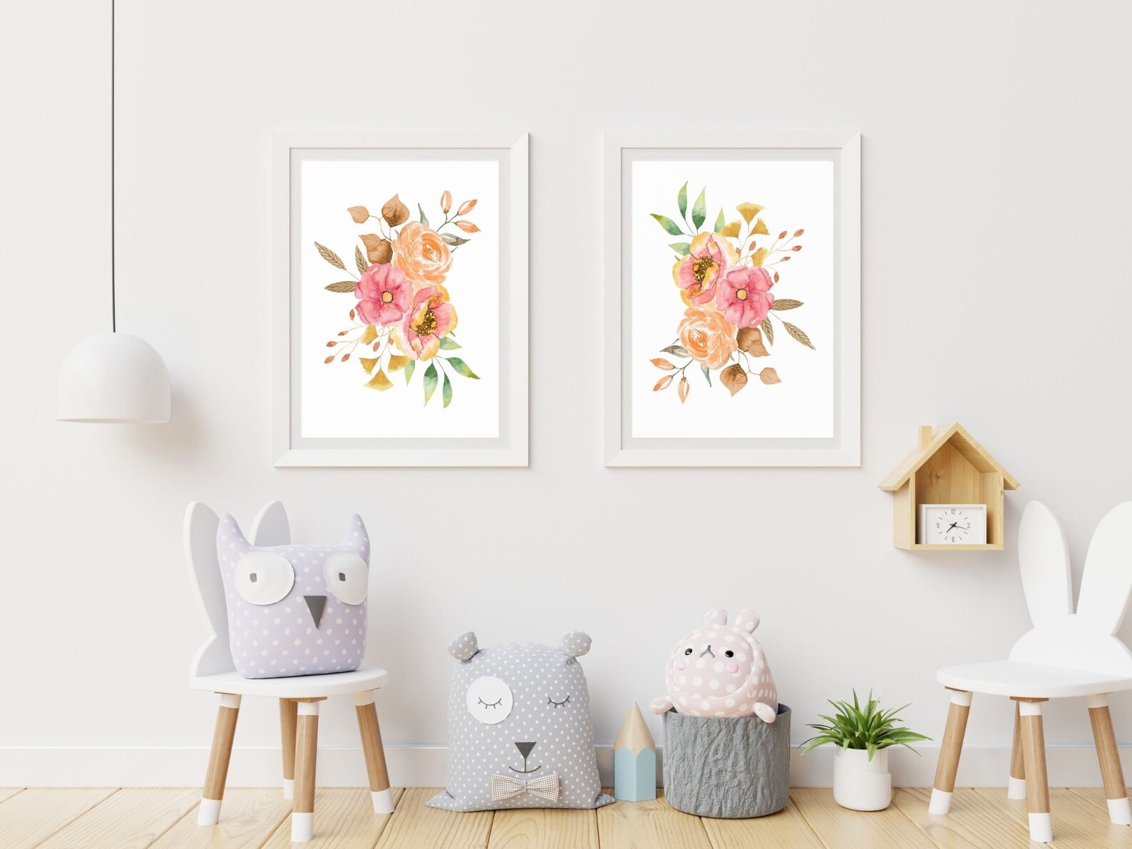 Floral Nursery Decor, Nursery Wall Prints, Printable Wall Art, Nursery ...