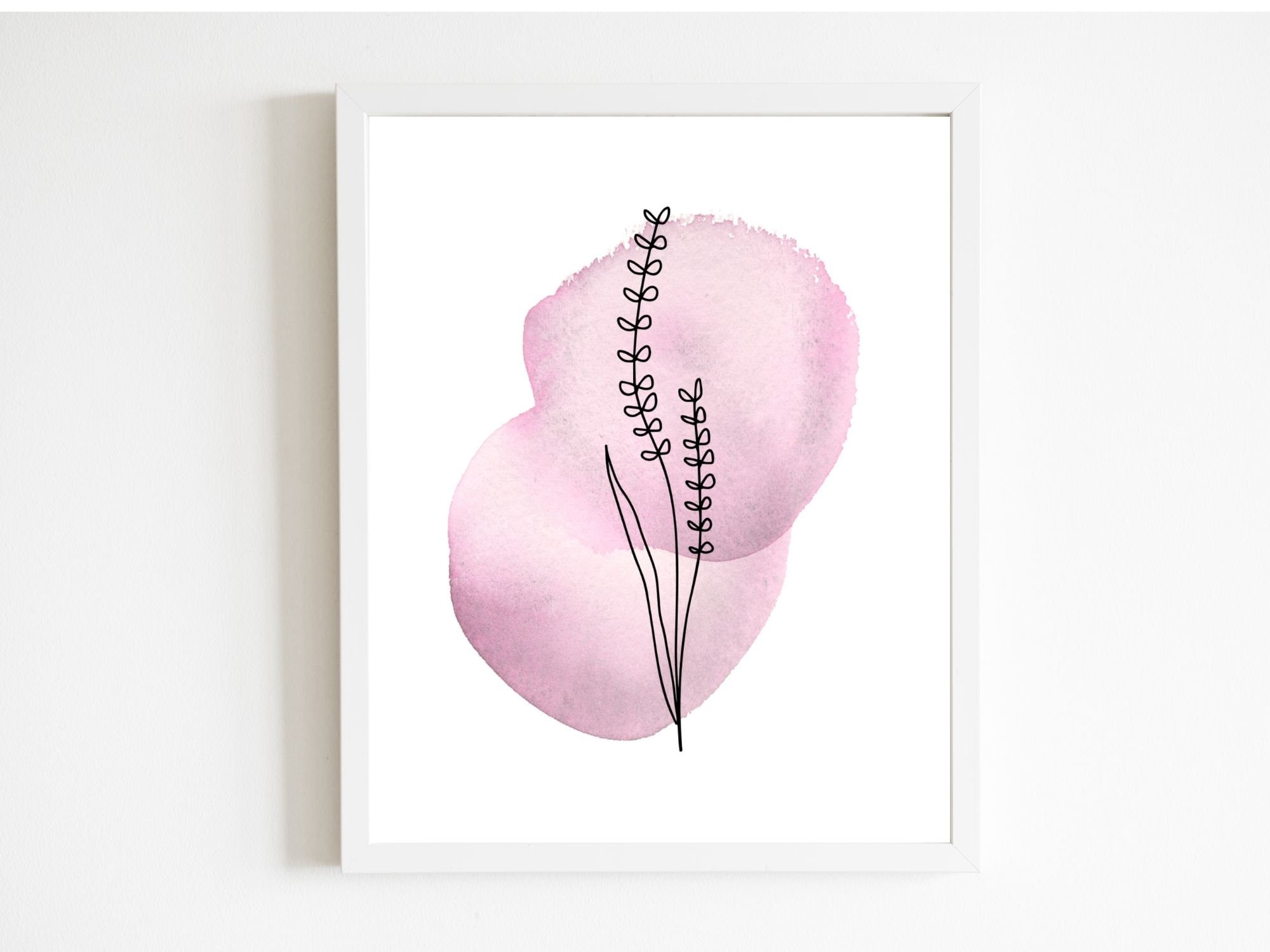 Blush Pink Floral Wall Art Printable, Dusty Rose Botanical Print Set of ...