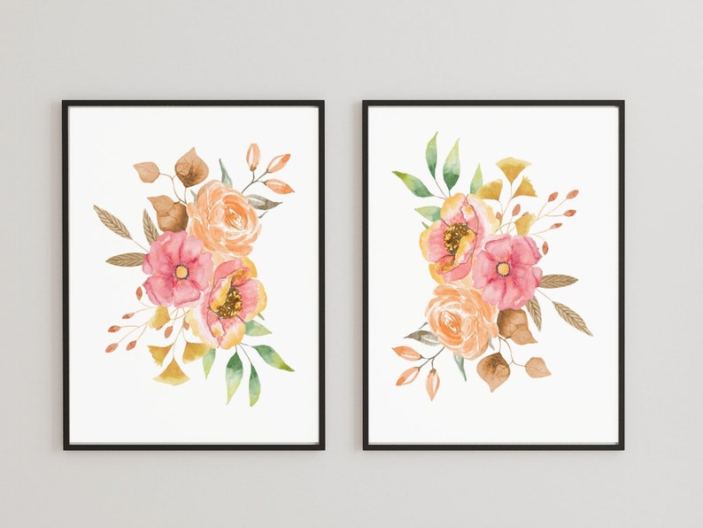 Floral Nursery Decor, Nursery Wall Prints, Printable Wall Art, Nursery ...