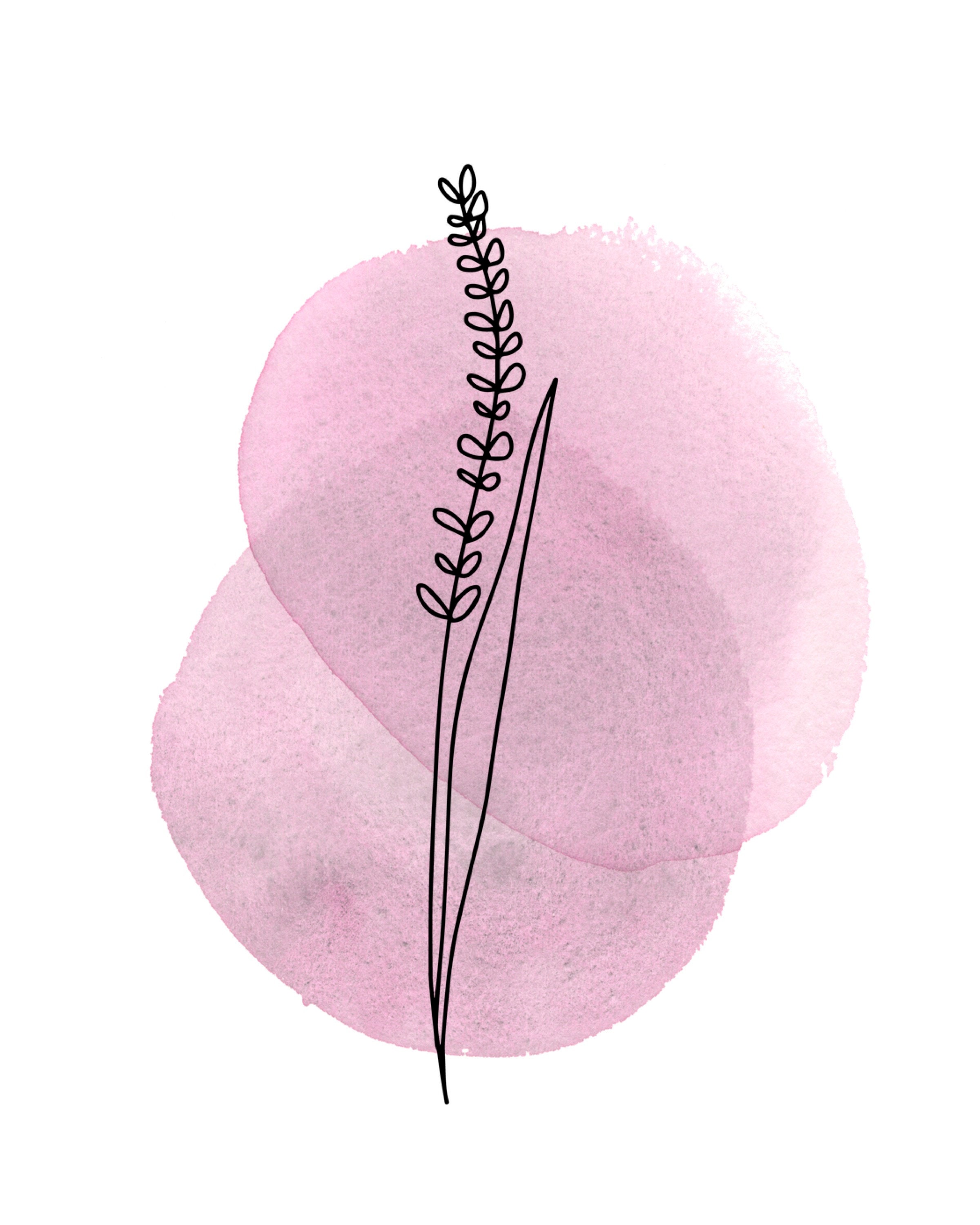 Blush Pink Floral Wall Art Printable, Dusty Rose Botanical Print Set of ...