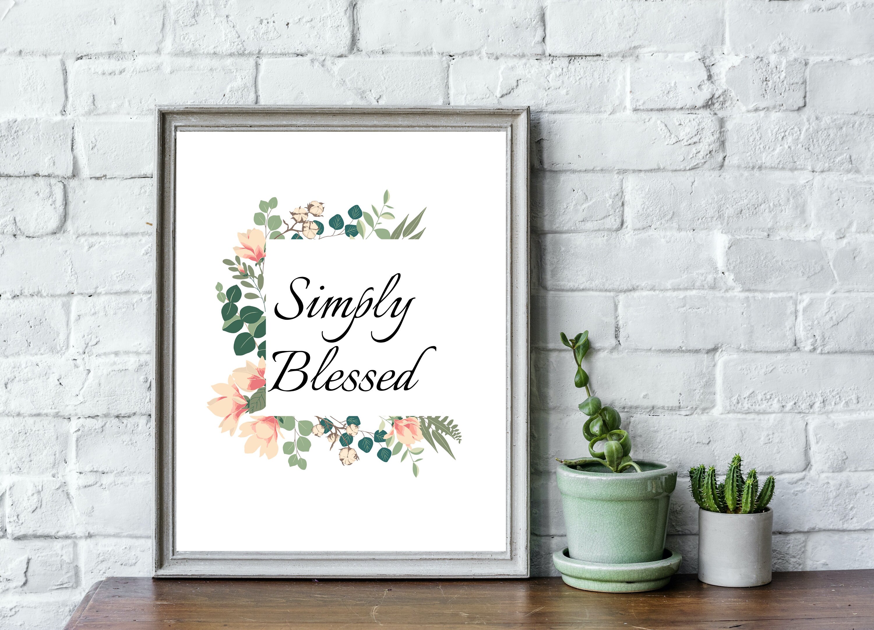 Simply Blessed Printable Wall Art Scripture Print for the Etsy UK
