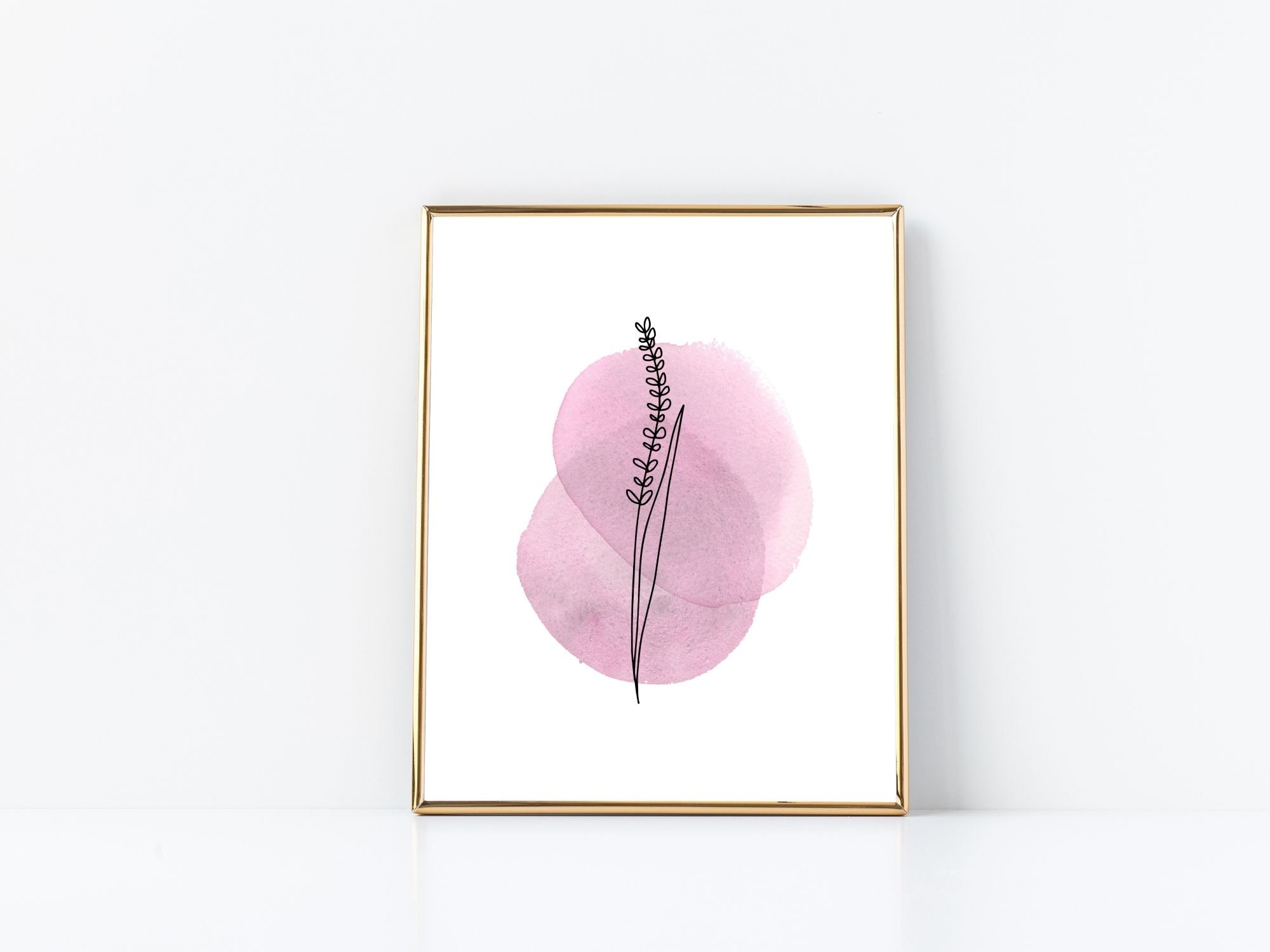 Blush Pink Floral Wall Art Printable, Dusty Rose Botanical Print Set of ...