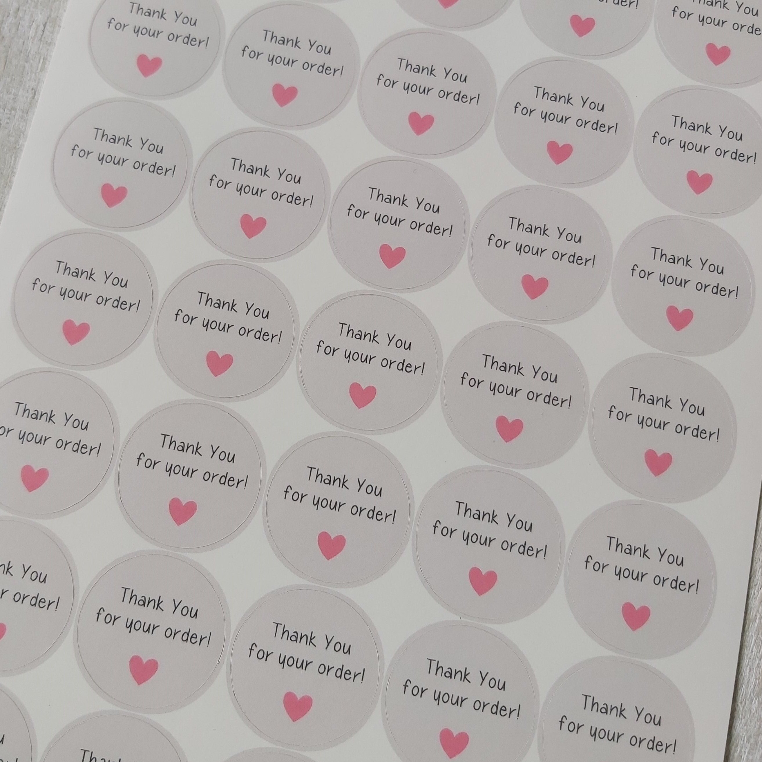 35 custom made thank you for your order stickers handmade etsy