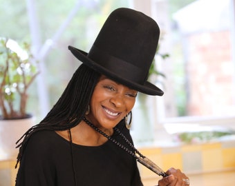 Erykah badu hat , hat , top hat , stylish hat , own it , black hat , urban hat , accessories, unisex hats , qCC x