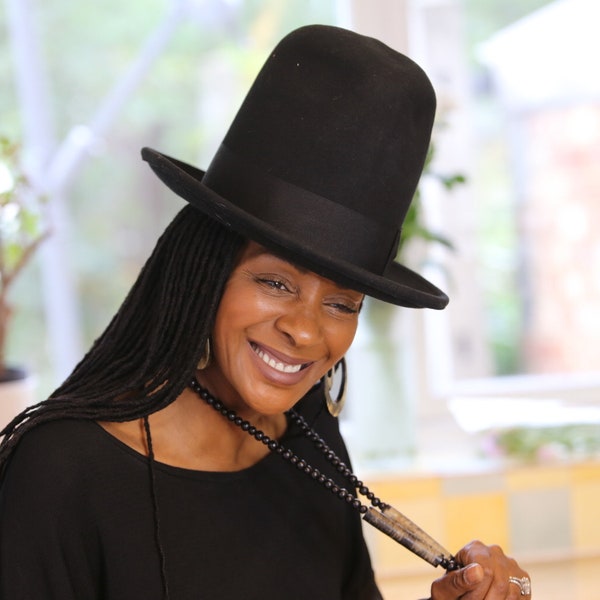 Erykah badu hat , hat , top hat , stylish hat , own it , black hat , urban hat , accessories, unisex hats , qCC x