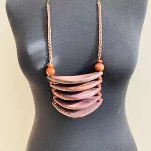 Ladder wooden adjustable Necklace