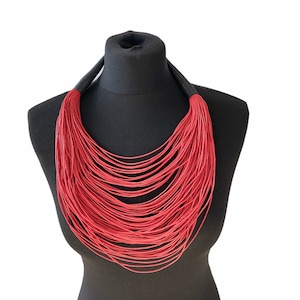 CATALONA necklace , statement necklace, handmade necklace, tribal necklace . Blue necklace , rope necklace , women’s necklace , layered neck