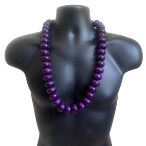 LUANDADA men’s beaded wood necklace , large Afrocentric necklace , african men’s necklace , tribal chunky necklace  , gift for him.