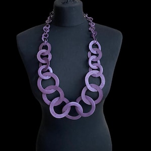 BAMBI Leather necklace , necklace , link necklace, women’s necklace , handmade necklace, unique necklace , Iris Apfel necklace , jewellery.