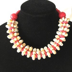 BEENIE Cowrie shell necklace, choker necklace, necklace ,pink necklace,shell necklace, money necklace,handmade necklace, women necklace .